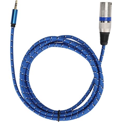 Câble adaptateur audio stéréo 3,5 mm vers XLR mâle de haute qualité, 3 mètres (1/4)