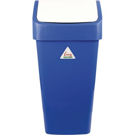 Poubelle polypropylène à couvercle battant SYR bleue 50L - 330 x 320 x 710 mm - SCOT YOUNG
