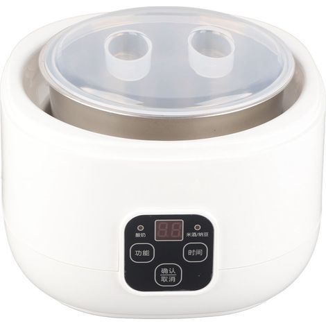 Yaourtière automatique multifonctionnelle et compacte pour yaourt grec maison, idéale pour la cuisine et les dortoirs (prise CN 220 V). (1/5)