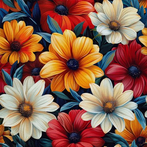 Tela decorativa para exteriores Oxford - Motivo floral I DX5114 (1/5)