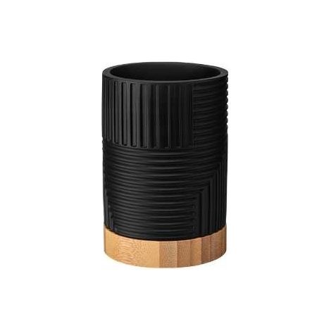 Taza de baño Camino, redonda, negra, con mosaico, 1 unidad. (1/2)