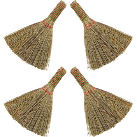 Lot de 4 petits balais à franges en maïs pour le balayage intérieur la (1/5)