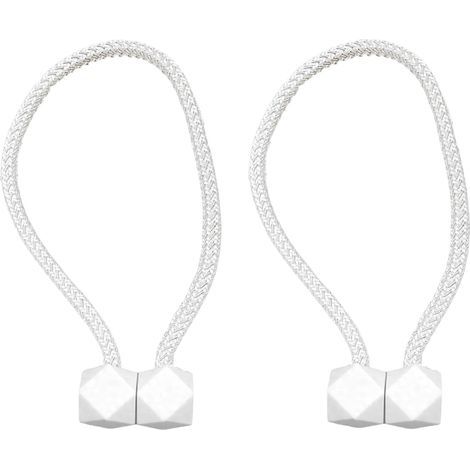 alzapaños magnéticos para cortinas, alzapaños sin taladro, alzapaños magnéticos de algodón trenzado a mano, decoración para el hogar, la oficina y hoteles (beige natural) (1/5)