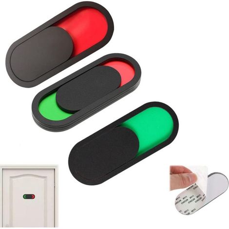 3-teiliges Set – „Bitte nicht stören“-Türschilder – Schiebe-Sichtschutzanzeige – Zimmerbelegungsschilder – 10 x 4 cm – Schwarz (1/5)