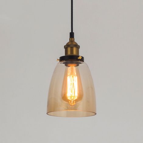 Suspension Luminaire Industrielle Vintage Plafonniers Lustre Edison Lampe Suspensions Verre Ambre B