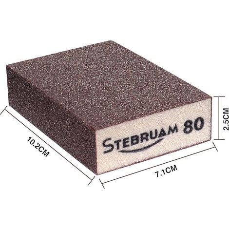5 éponges de Ponçage,Blocs de Ponçage Grossiers et Fins,Grain 80.Caractéristiques Patins de Ponçage,éponge de Sable,lavables et réutilisables,Lot de Papier abrasif pour métal