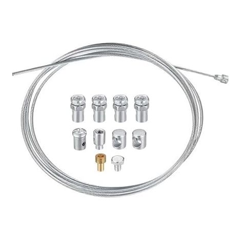 Câble d'accélérateur universel en acier de 1 m, kit de réparation de câble d'accélérateur intérieur de moto, kit de réparation de câble d'accélérateur avec , pièces universelles pour moto (1/5)