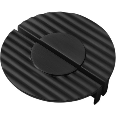 Poignée de porte demi-cercle à un trou en forme de croissant de lune pour table de chevet ou bibliothèque - Lot de 2 - Noir (1/4)
