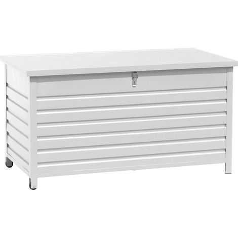 Baule da Esterno con Ruote 142x72x74 cm Bianco