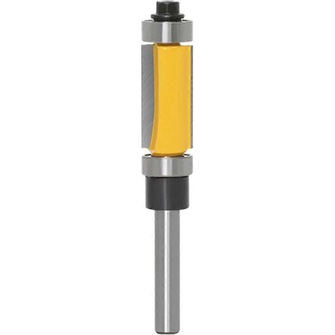 Fraise à affleurer à queue de 6 mm (1/2") avec double roulement, outil de perçage pour coffrage bois, modèle A (1/5)
