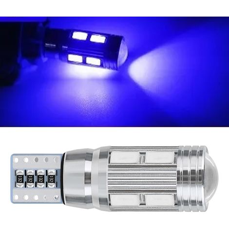 2x Ampoules LED T10 5730 5630 10SMD Super Lumineuses Bleu pour Plaque d'Immatriculation Lampe de Lecture (1/5)
