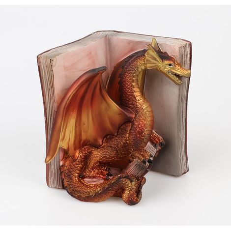 Serre-livres dragon amusant en résine, statue de dragon, serre-livres de bureau pour la décoration de bibliothèque à la maison ou au bureau