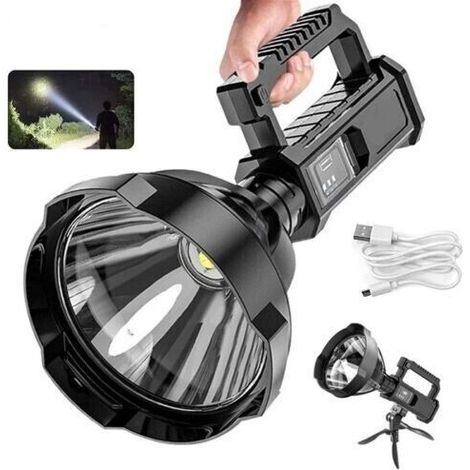 TORCIA LAMPADA RICARICABILE ULTRA POTENTE 100W LED CREE XHP50 FINO A 1KM Q-L445