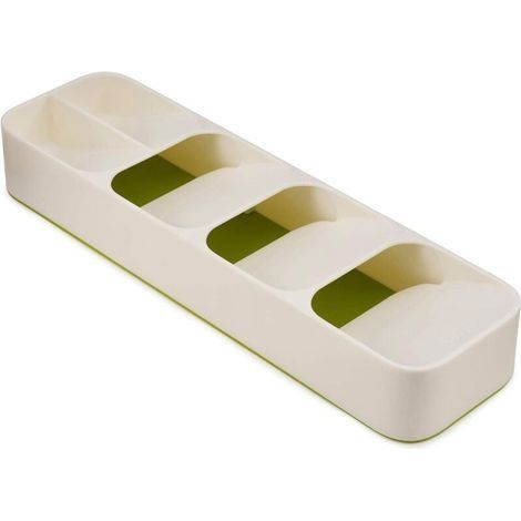Range-couverts, organisateur de tiroir,39,6 x 11 x 5,5 cm(Blanc) (1/4)