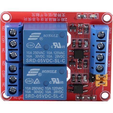 2-Kanal-Relaismodul mit Optokoppler-Isolation, High- und Low-Pegel-Triggerung (5 V)