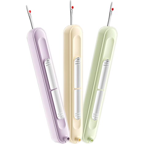 Lot de 3 aiguilles 2 en 1 - Outil de couture - Outil de broderie - Outil de filetage pour machine à coudre à la main - Pour débutants (1/5)