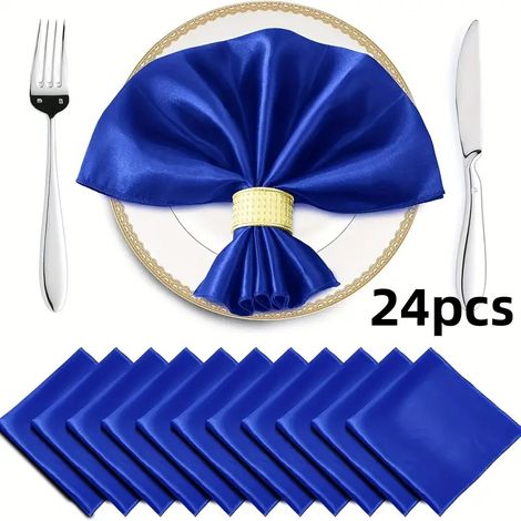 serviettes de table bleues élégantes carrées mouchoirs pour décoration banquet et restaurant 43 x 43 cm 43 cm 43 x (1/5)