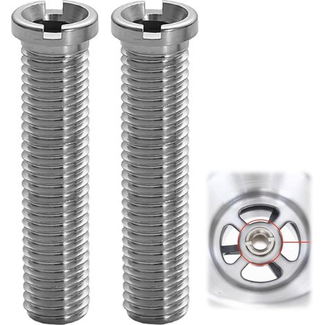 Viti cave in 2 pezzi per lavelli, viti cave in ottone cromato M12 x 70 mm, accessori per tappo filtro cestello lavello per lavelli da cucina, adatti per lavelli da cucina e da bar, lavelli con filtro (1/5)
