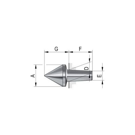 Inserti intercambiabili Röhm per punte rotanti di centraggio, dimensione 106, 60° - 070731. (1/4)