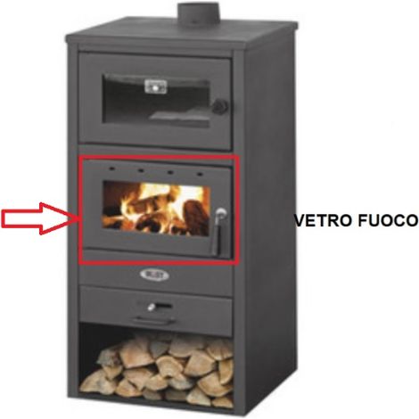 ZZ-VETRO FUOCO X STUFA A LEGNA C/FORNO MOD. BLIST BR