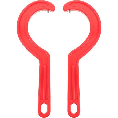 PRETYZOOM 2 Pièces Clé de Plomberie Silencieuse pour Écrous de Vidange PVC Rouge, Poignée Courte Antidérapante, Usage D’une Main, pour Anciens Raccords et Tuyaux PVC (1/4)