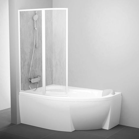 Ravak Supernova - Mampara de baño VSK2 Rosa 160 L, izquierda, blanco/lluvia 76L9010041 (1/2)