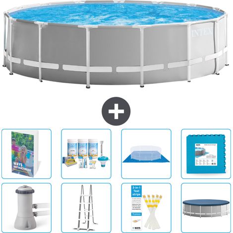 Prism Frame Pool Rund - 457x122 cm - 9-teilig S536