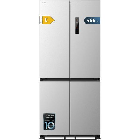 Cecotec Frigorífico Americano Semi Integrable 4 Puertas 466L Total No Frost Bolero CoolMarket 4D 466 SBI Inox E