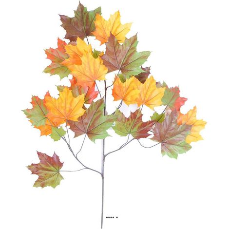 Branche de platane artificielle, 23 feuilles, H 78 cm, D 58 cm Automne - couleur: Automne (1/2)