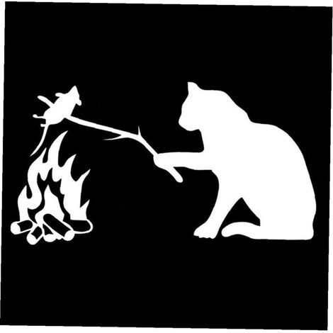 Waterproof Vinyl Car Sticker Cat Decal, Removable, Cool, Self-Adhesive Sticker (1/5)