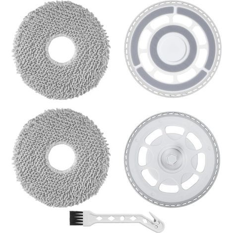 Wischmopp-Set mit Ersatzhalter für Roborock Saros 20 / Saros 10R / Qrevo S5V / Qrevo Curv / Qrevo Curv S5X / Qrevo Edge / Edge S5A Staubsauger, 2 Ersatzhalter, 2 Feuchtmopp-Pads (1/5)