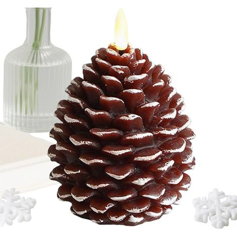 Candele senza fiamma Decorazione natalizia festiva per Natale, Ringraziamento, mensola, tavolo, camino, casa, camera da letto, ufficio, soggiorno (1/5)