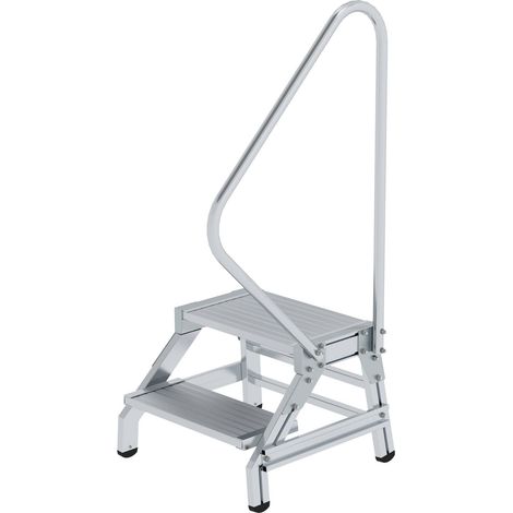 MUNK Aluminium Montagetritt starr mit Handlauf 2 Stufen (1/2)
