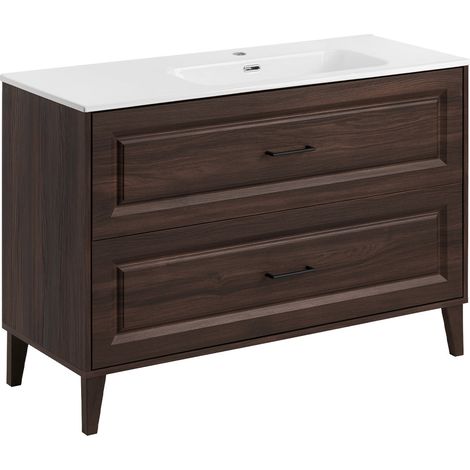 Mobile bagno con lavabo Moka marrone droite (1/5)