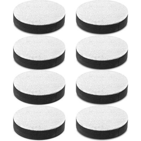 8pcs Round Self Adhesive Carbon Steel Table Sofa Chair Leg Risers, 17mm Height Risers with Felt Pad (1/5)