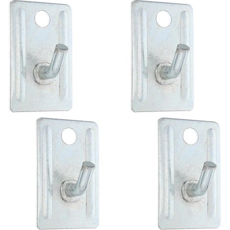 4 Pièces Support de Fixation pour Radiateur Mural en Fer Argenté (1/4)