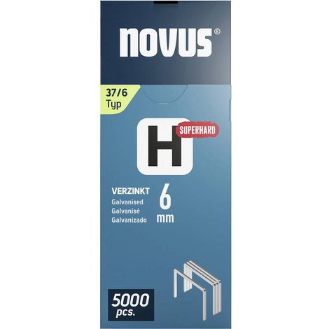 Novus Tools 042-0770 Graffette punto sottile tipo 37 5000 pz. Dimensioni (L x L) 6 mm x 10.6 mm (1/2)