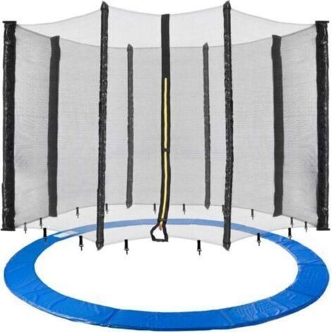 Pair Filet Trampoline 244 cm,Filet de Protection pour Trampolines 6 Barres,Résistant aux UV (1/4)