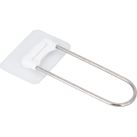 Eosnow Organizer per grucce in acciaio inox, portaoggetti a parete a forma di U per bagno e balcone, bianco (1/4)