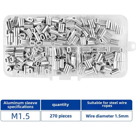 Pince manchon alu M1.5 – Forme 8 – Câble fin – Coupe et sertit – Pêche, montage, réparation (1/5)