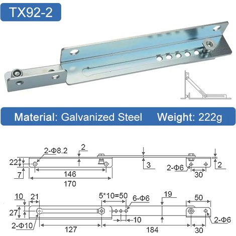 (TX92-2-ZPS-1PCS) Porte d'armoire de distribution pour interrupteur de fin de course, charnière pliante, support de dispositif de fin de course en acier inoxydable, porte d'armoire mécanique (1/5)