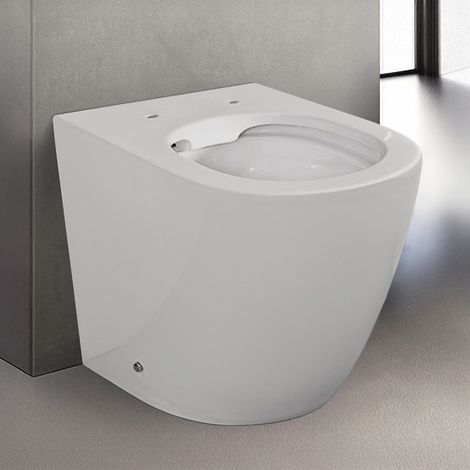 Wc filomuro Rimless in ceramica bianco lucido serie Tokyo (1/5)