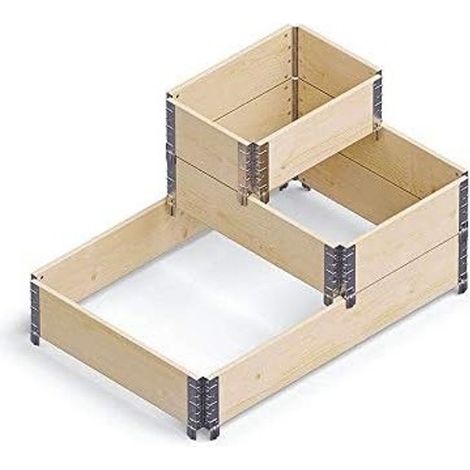 BURI Holz-Stufenbeet Hochbeet Wendeltreppe Pflanzkasten Blumenkasten Kräuterbeet (1/2)