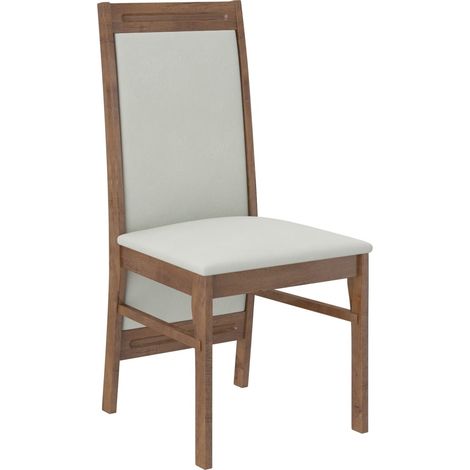 Chaise en bois marron et tissu Komba-Tissu 27124 (1/4)