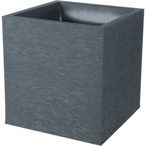 Bac À Fleurs Carré - 40 cm - 31 L - 39 x 39 x H 43 cm - Gris Anthracite (1/5)