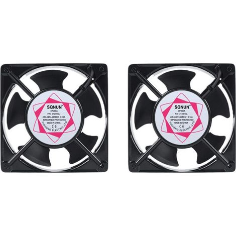 Ventilateur axial pour bote de cheminée Insérable Haute température Pales en métal Silencieux Universel 120 x 120 x 38 mm-2PCS (1/5)