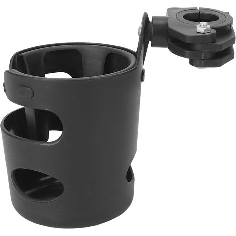 Support de gobelet multifonction universel, porte-bouteille d'eau pour fauteuil roulant et scooter de mobilité, fixe, robuste, noir, 1 pièce (1/5)