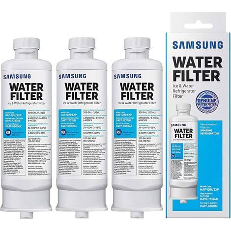 Lot de 2 filtres à eau de réfrigérateur – Compatible Samsung DA97-17376B DA97-08006C HAF-QIN HAF-QIN/EXP – Technologie carbone avancée (1/4)