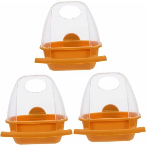 Lot de 3 mangeoires pour oiseaux, distributeurs d'eau pour perroquets, abreuvoirs suspendus pour cage.
