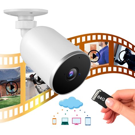 Caméra de Surveillance Extérieure WiFi Full HD 1080P avec Audio Bidirectionnel et Vision Nocturne Infrarouge, Alimentation Secteur 100-240V pour l'Europe (1/5)